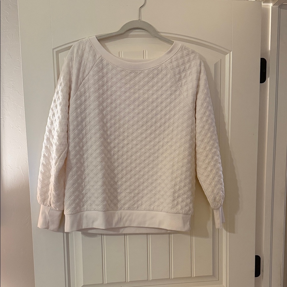 LOFT Off-White Quilted Top